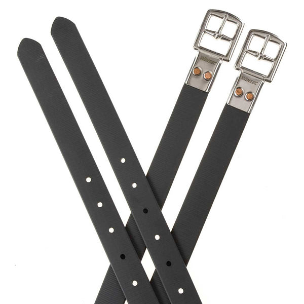 Wintec Slimline Stirrup Leathers Black 160 cm